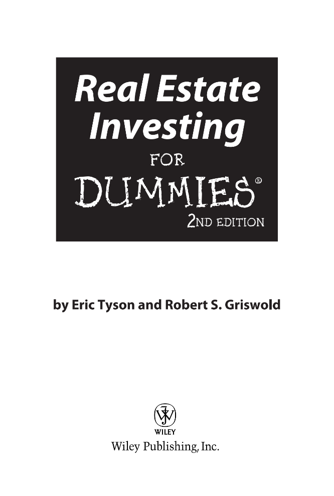Real Estate Investing for DUMMIES